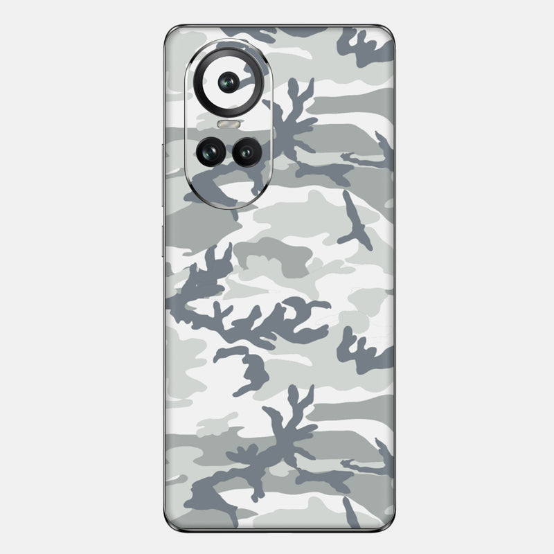 Snow Camo Glass Back