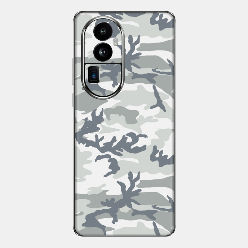 Snow Camo Glass Back