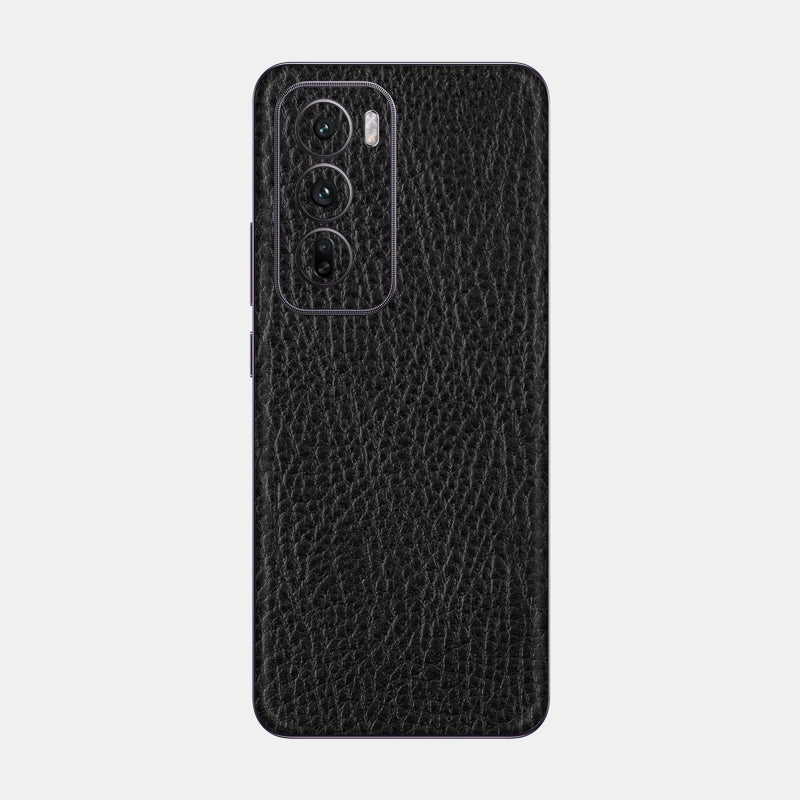 Black Leather Glass Back