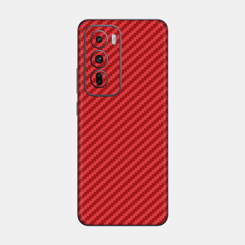 Carbon Fibre Red Glass Back