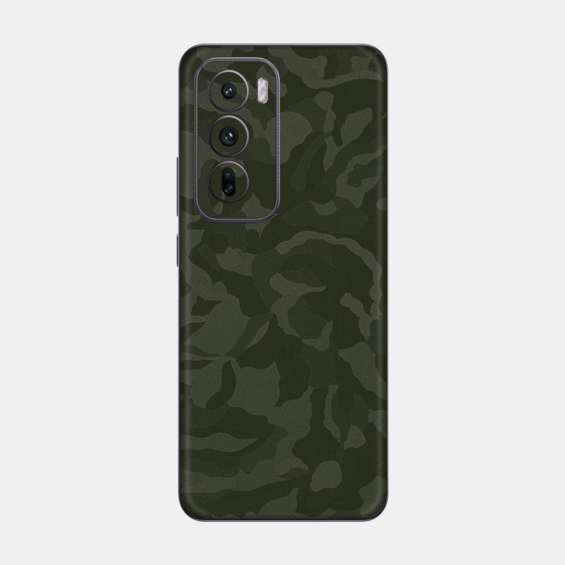 Green Camo Glass Back