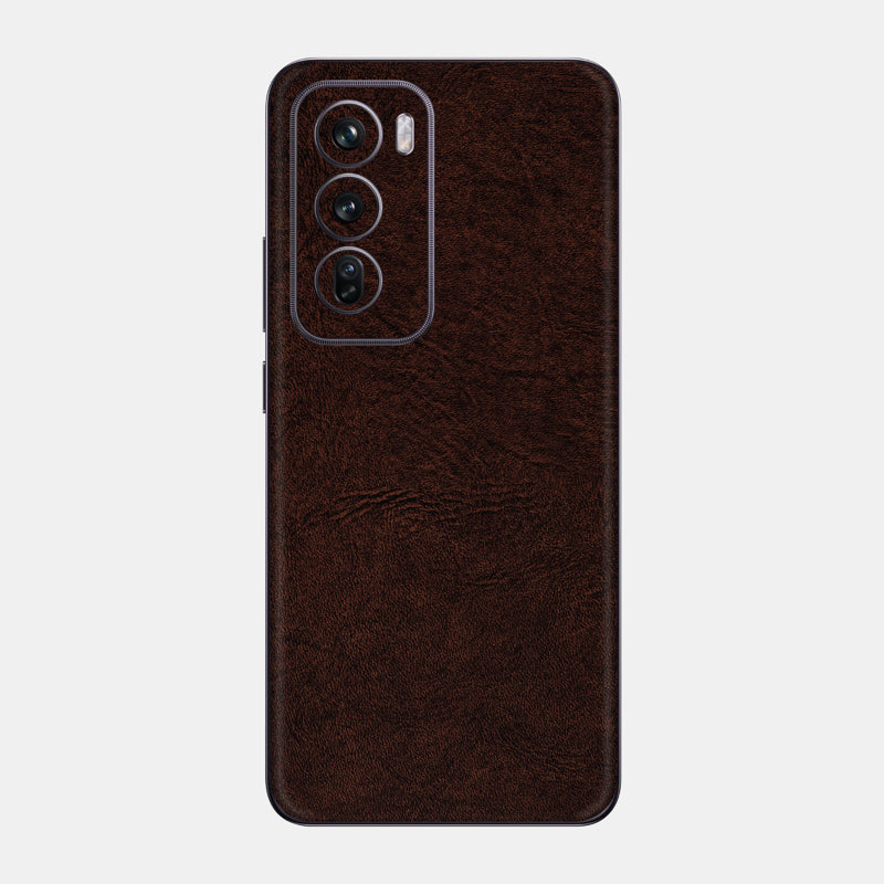 Brown Leather Glass Back