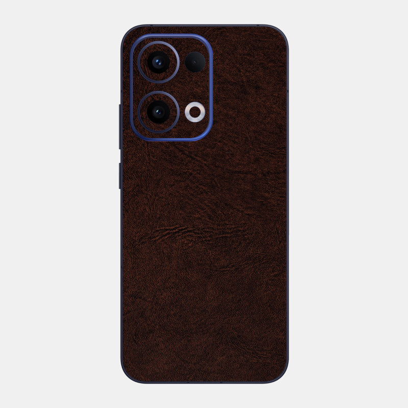 Brown Leather Glass Back