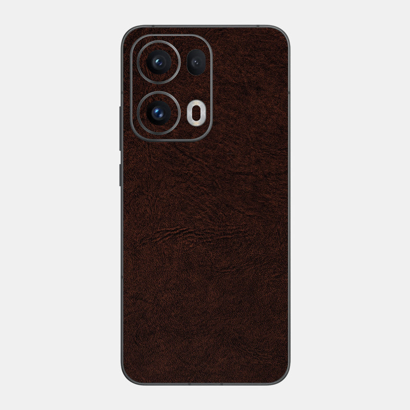 Brown Leather Glass Back