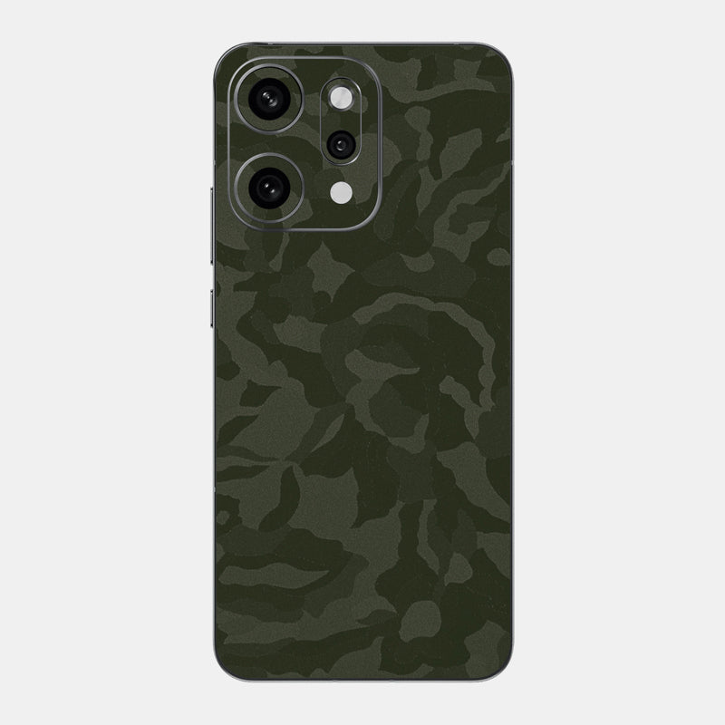 Green Camo Glass Back