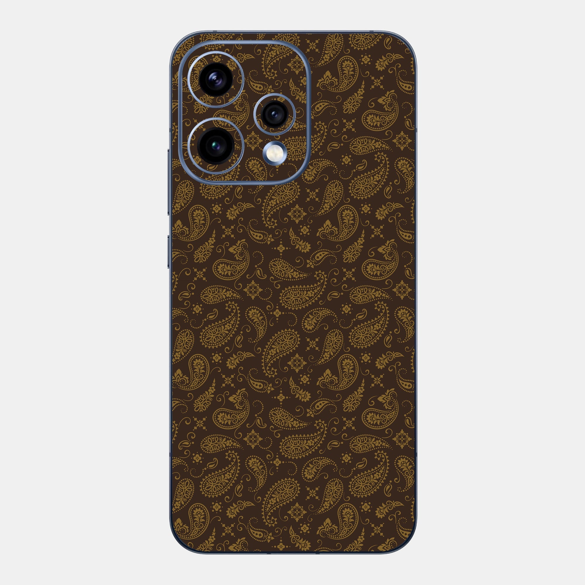 Brown Paisley Glass Back