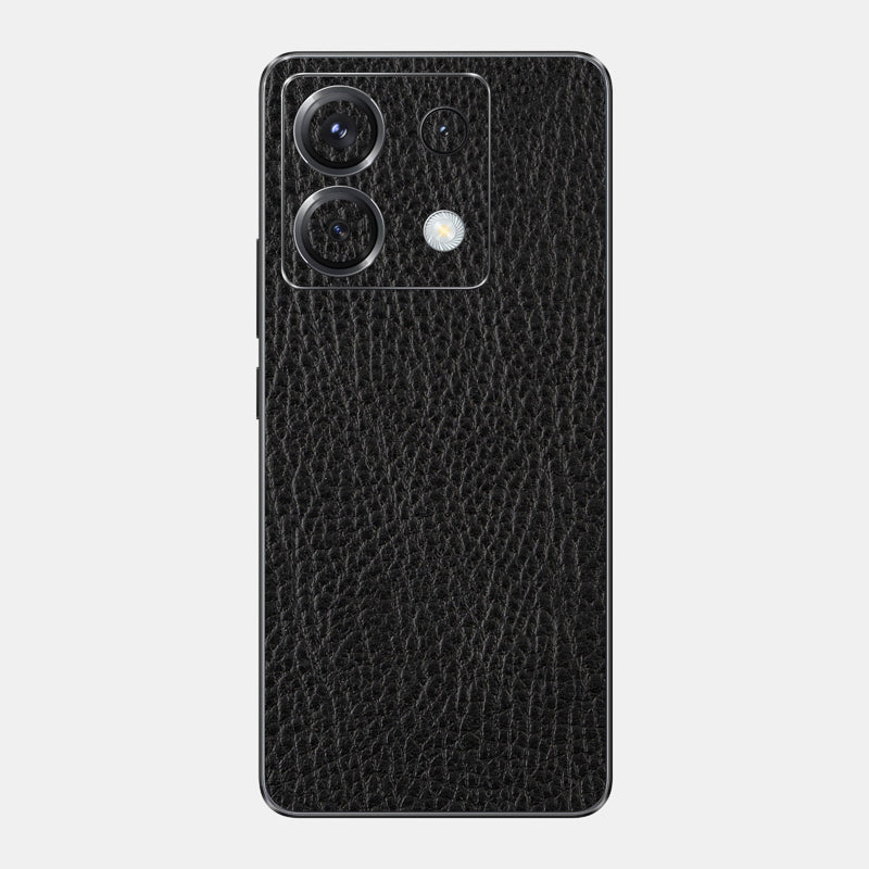 Black Leather Glass Back