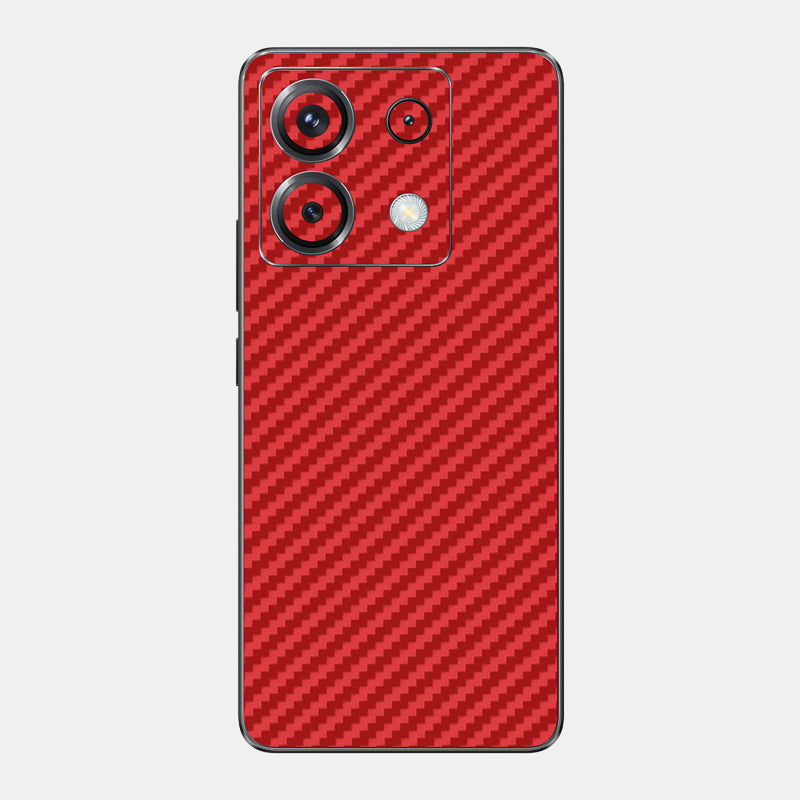 Carbon Fibre Red Glass Back