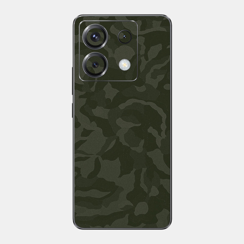 Green Camo Glass Back