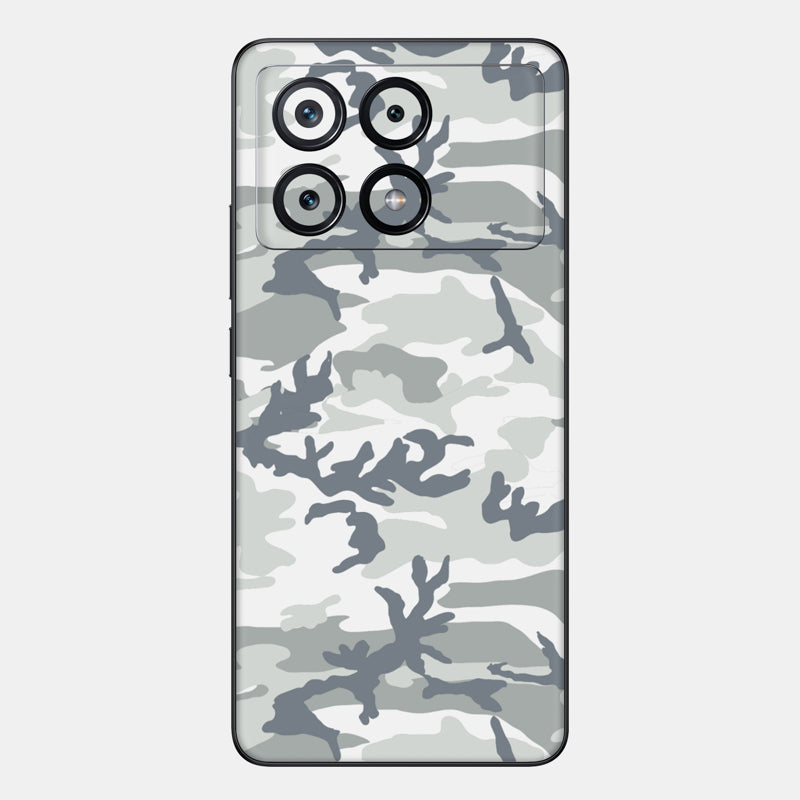 Snow Camo Glass Back