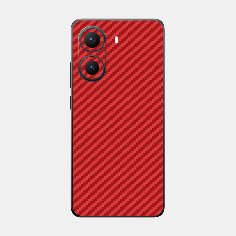 Carbon Fibre Red Glass Back