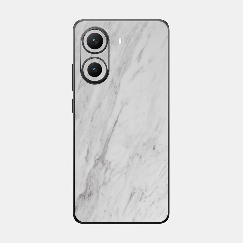 White Marble Glass Back