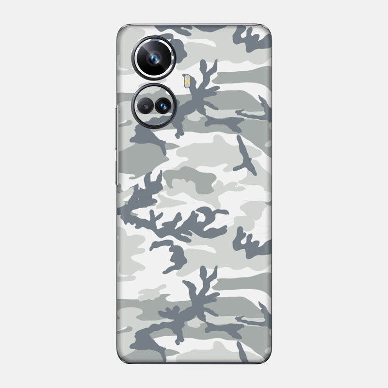 Snow Camo Glass Back