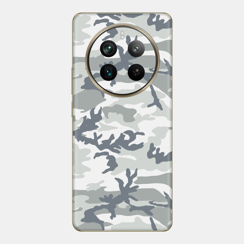 Snow Camo Glass Back