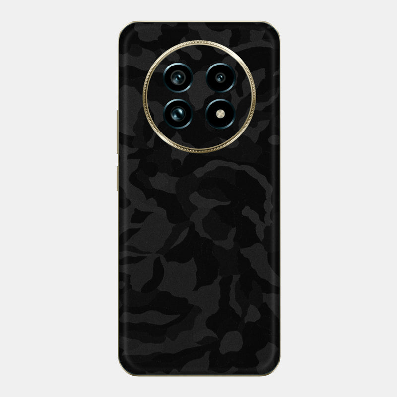 Black Camo Glass Back