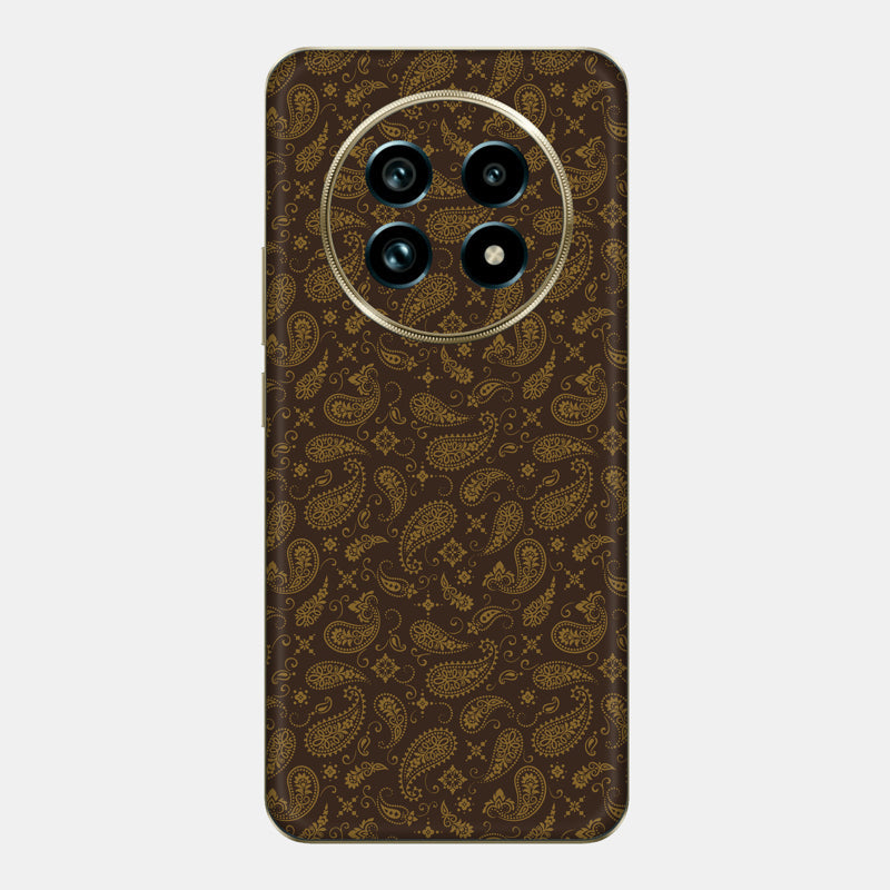 Brown Paisley Glass Back