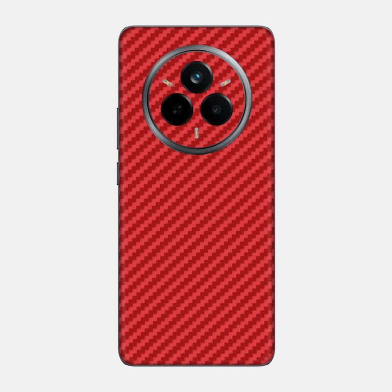 Carbon Fibre Red Glass Back