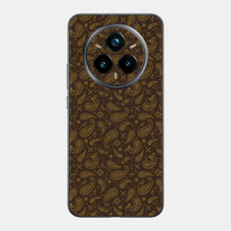 Brown Paisley Glass Back