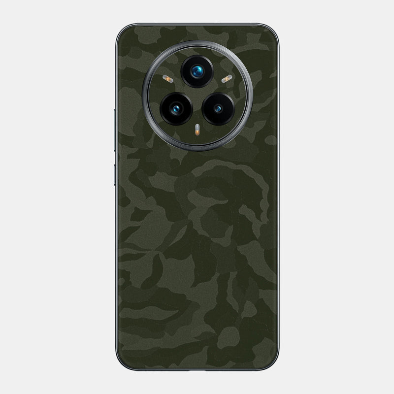 Green Camo Glass Back