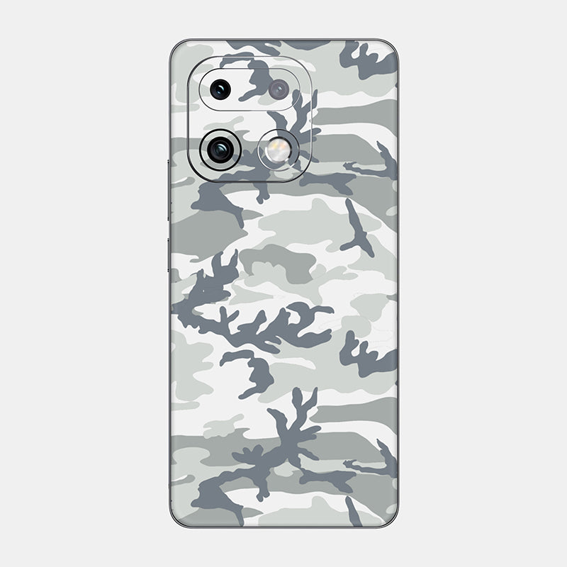 Snow Camo Glass Back