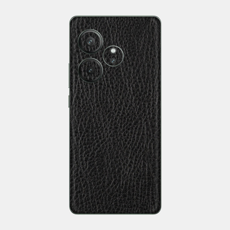 Black Leather Glass Back