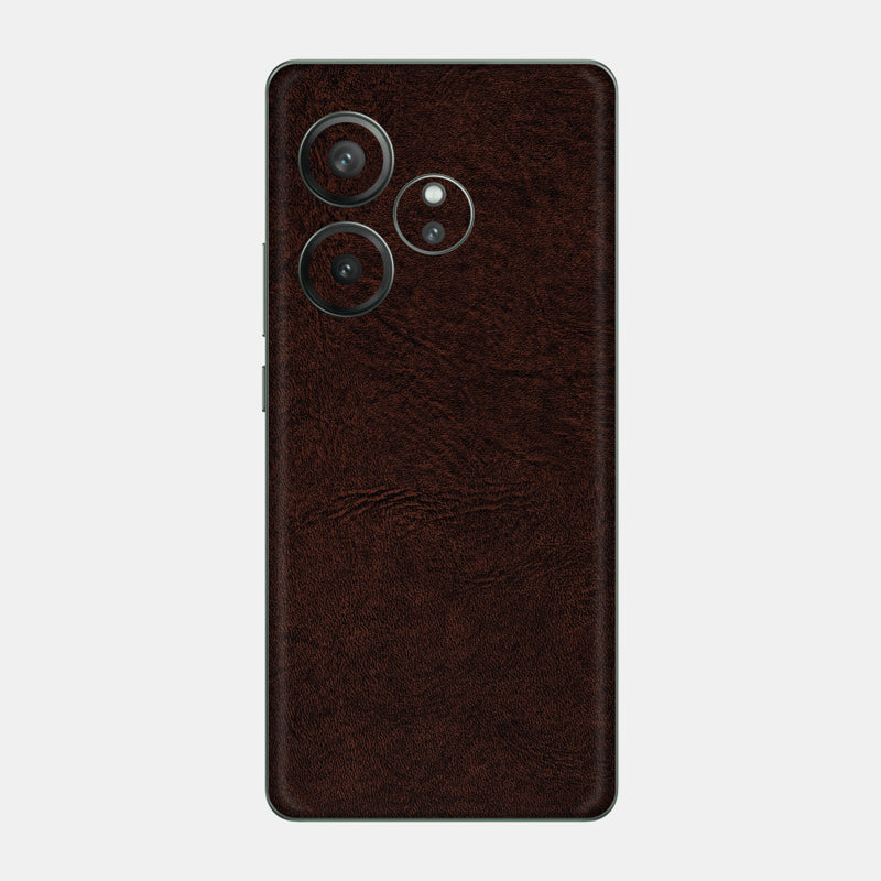 Brown Leather Glass Back