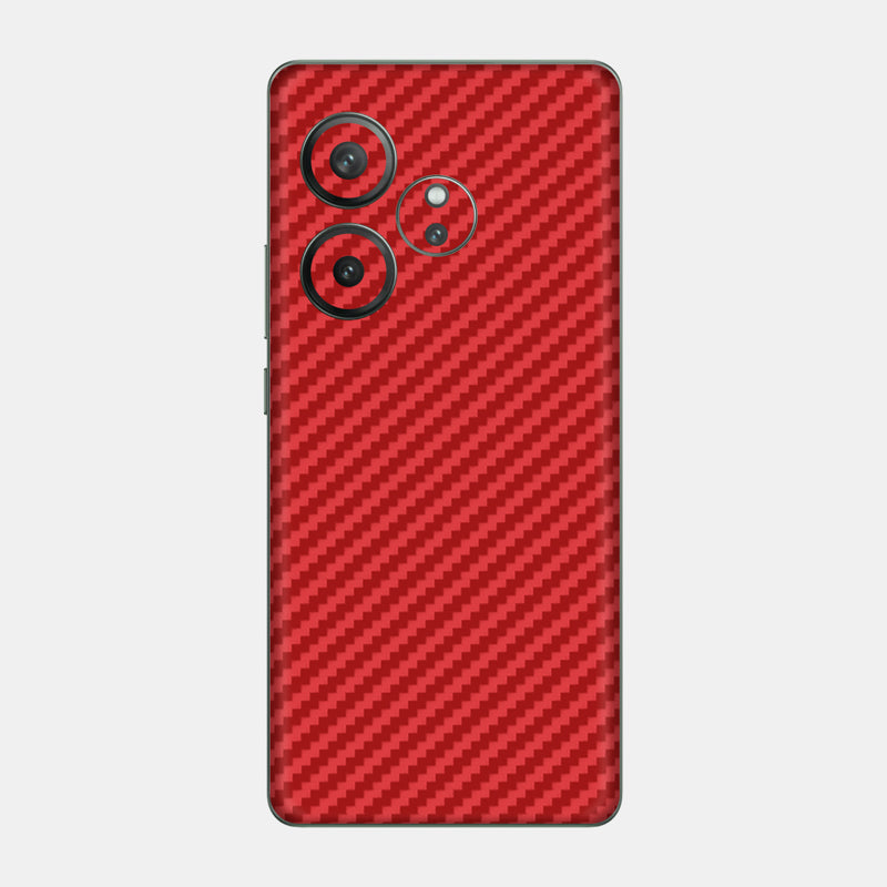 Carbon Fibre Red Glass Back