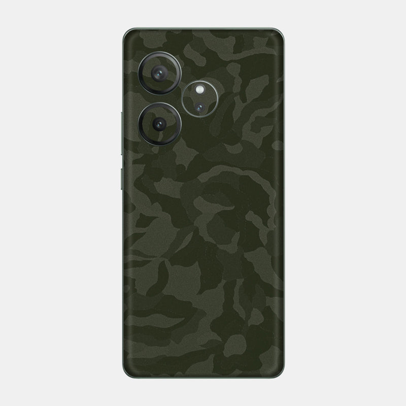 Green Camo Glass Back