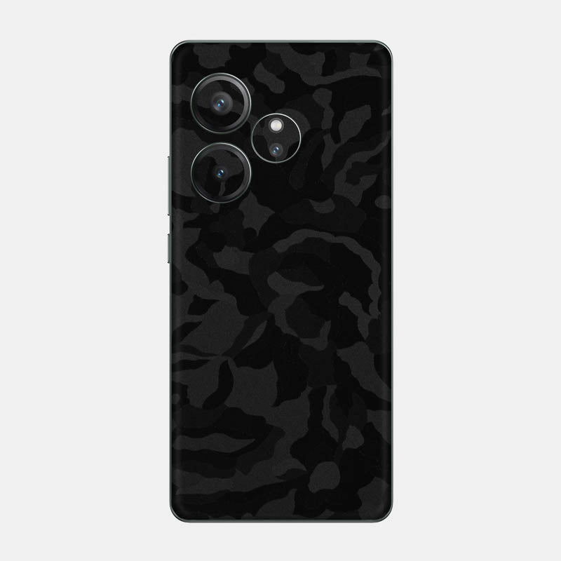 Black Camo Glass Back