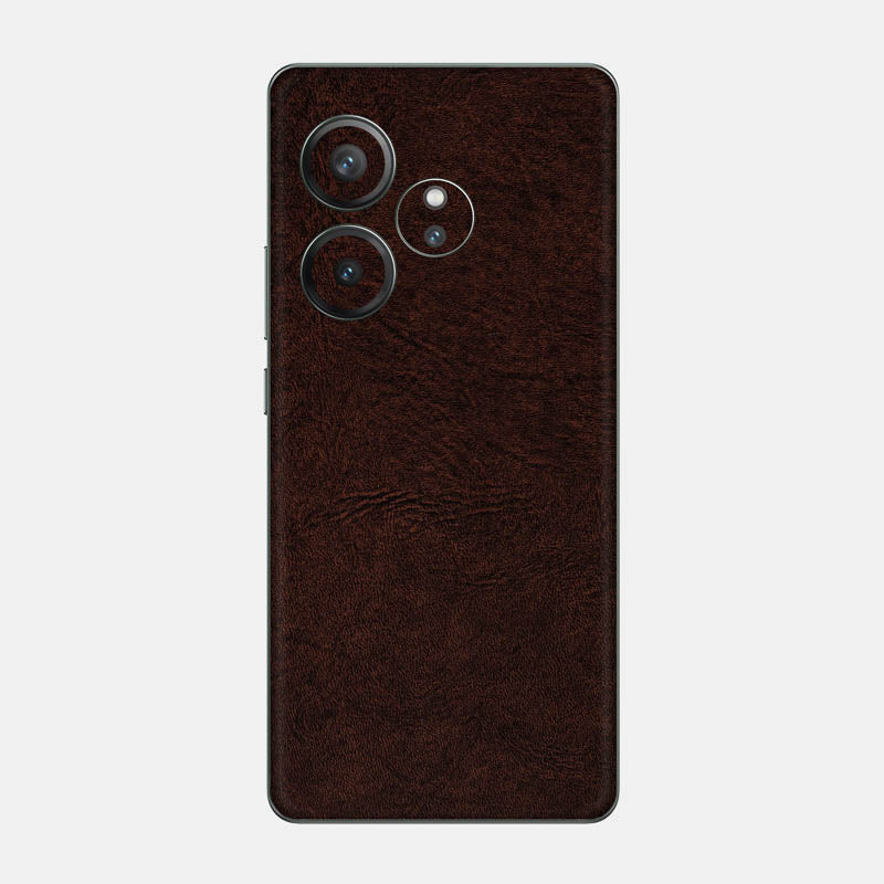 Brown Leather Glass Back