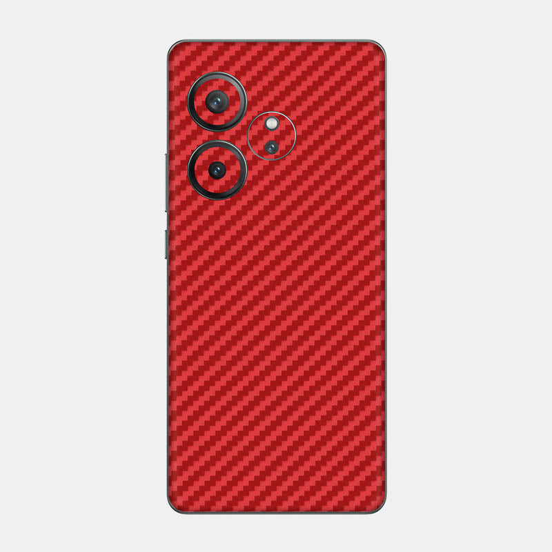 Carbon Fibre Red Glass Back