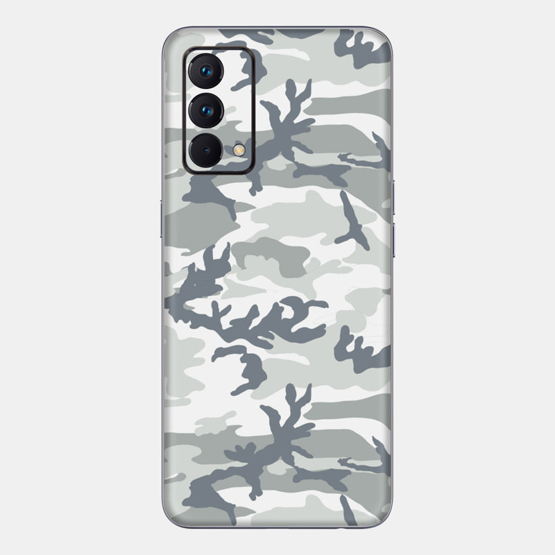 Snow Camo Glass Back