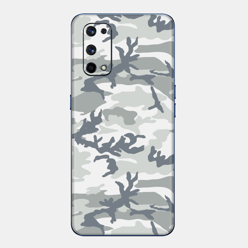 Snow Camo Glass Back