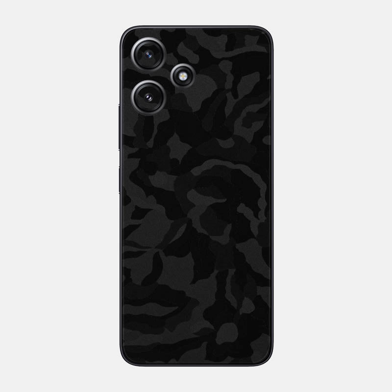 Black Camo Glass Back