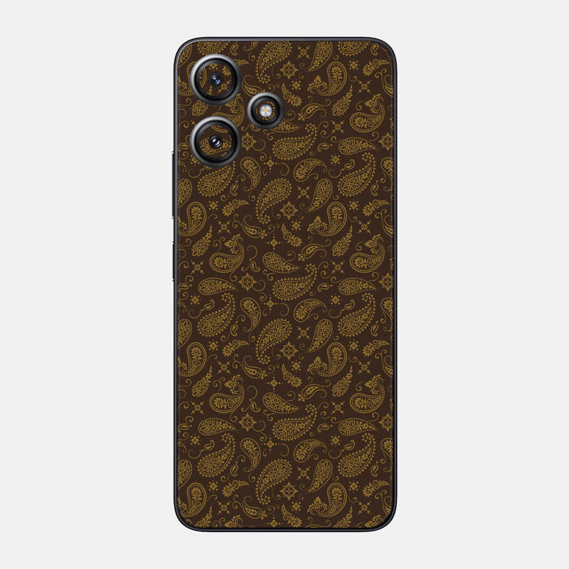 Brown Paisley Glass Back