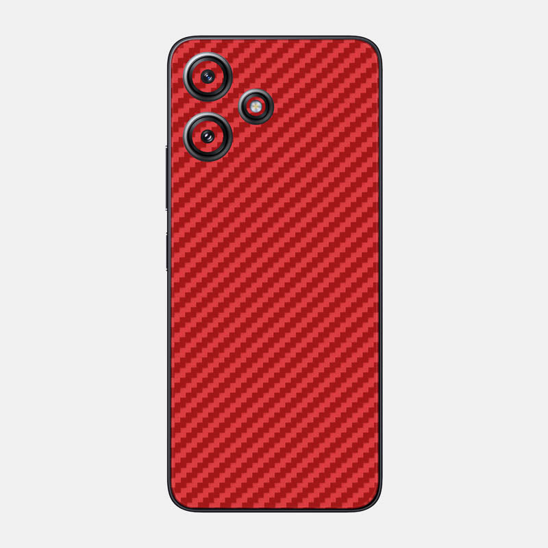 Carbon Fibre Red Glass Back