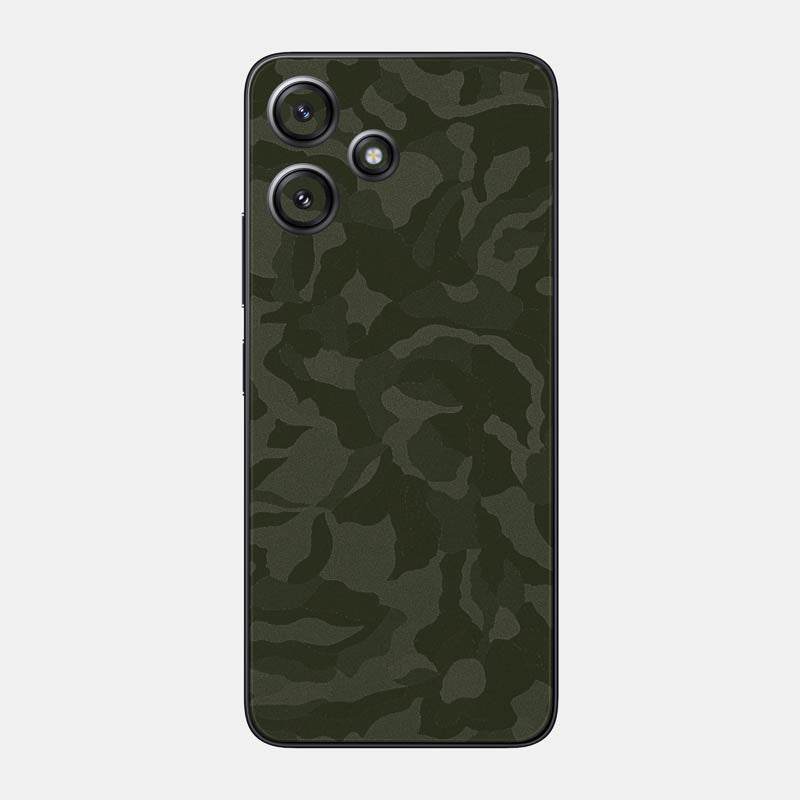 Green Camo Glass Back