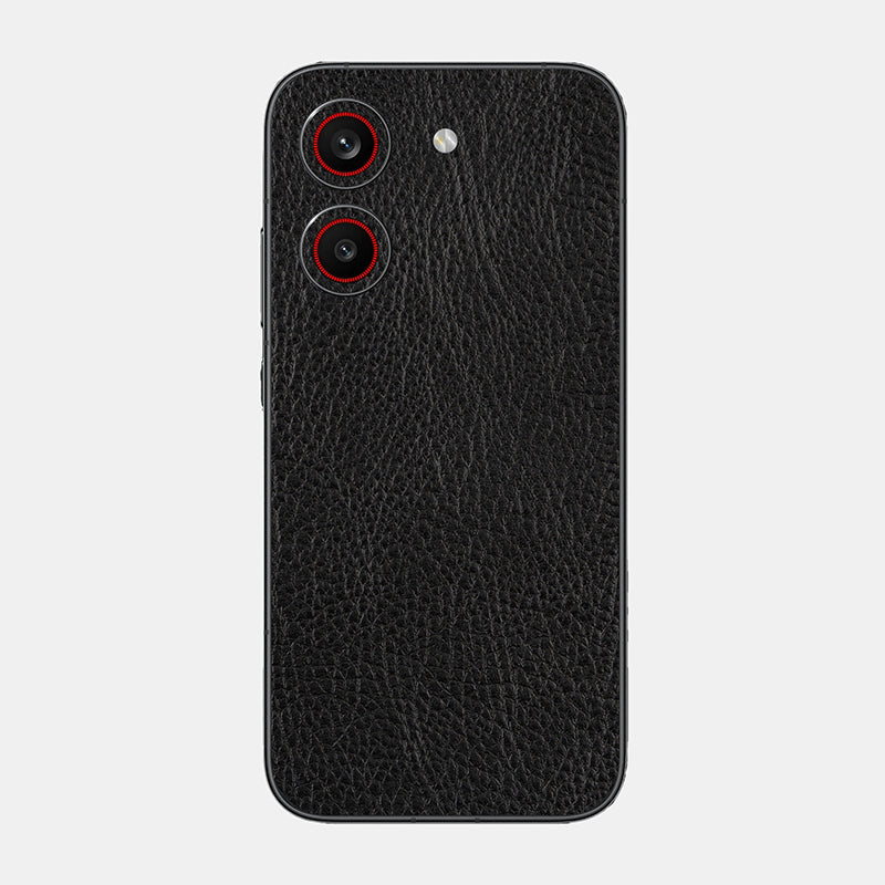 Black Leather Glass Back