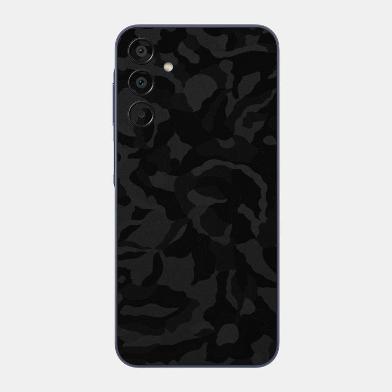 Black Camo Glass Back