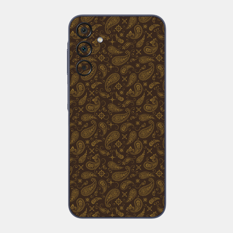 Brown Paisley Glass Back