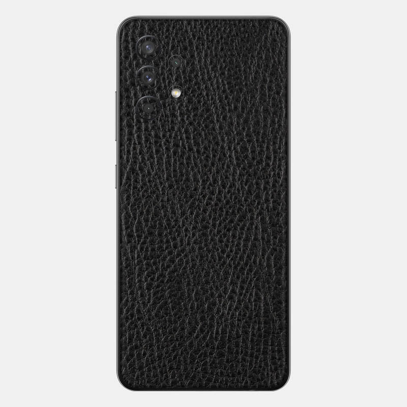 Black Leather Glass Back