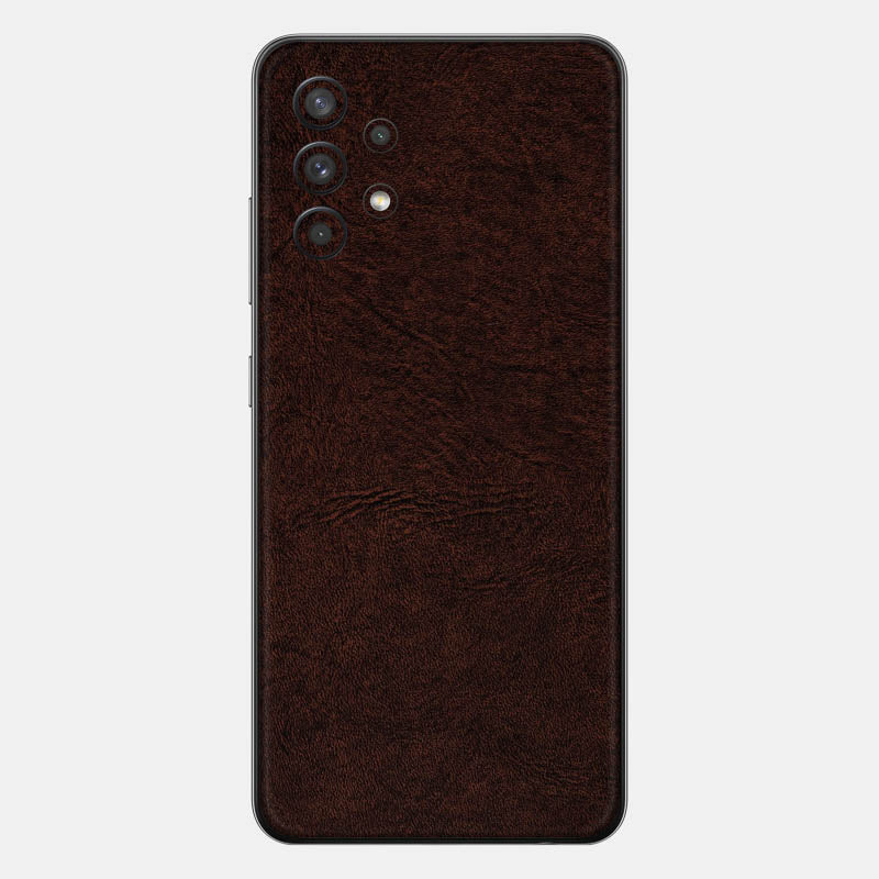 Brown Leather Glass Back