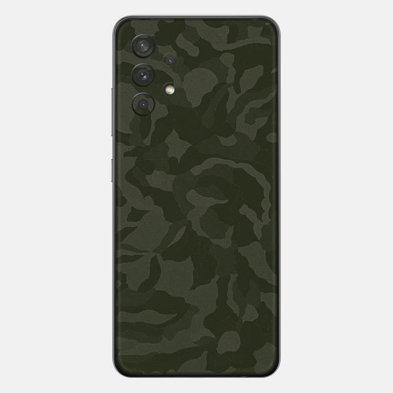 Green Camo Glass Back