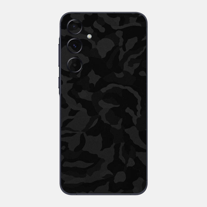 Black Camo Glass Back