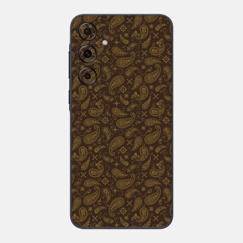 Brown Paisley Glass Back