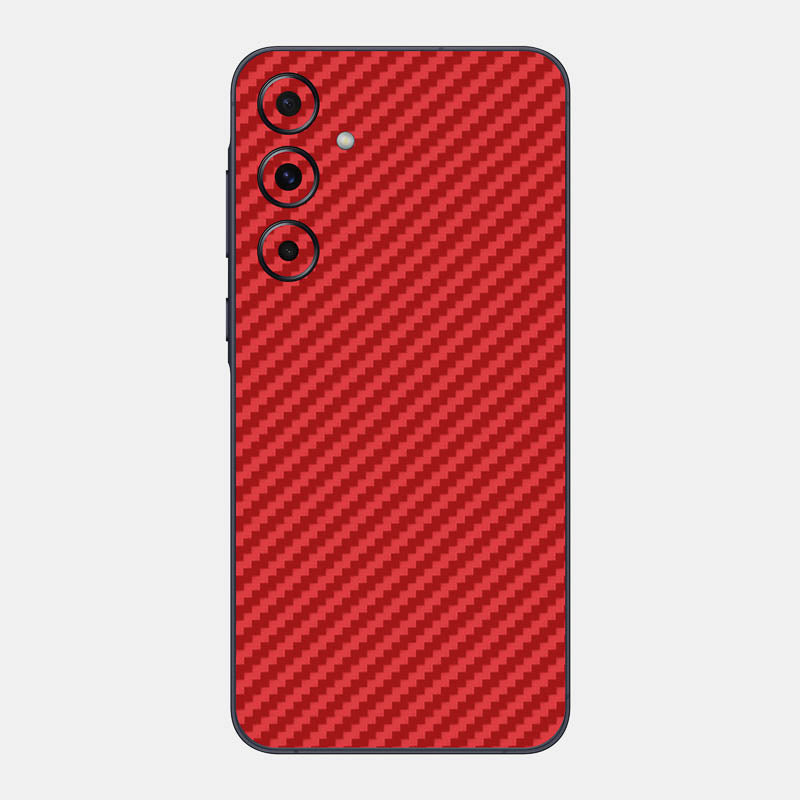 Carbon Fibre Red Glass Back