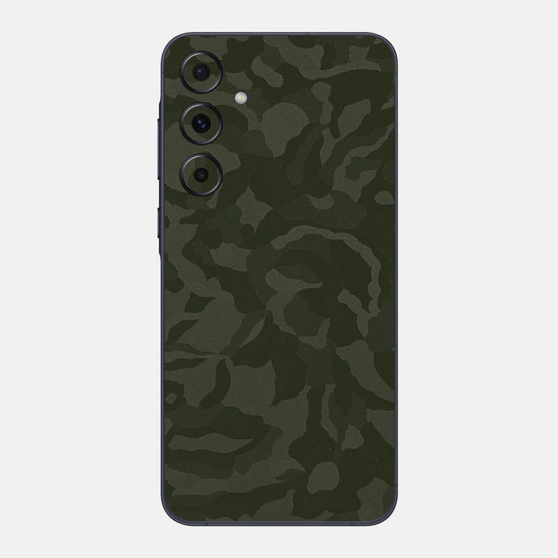 Green Camo Glass Back