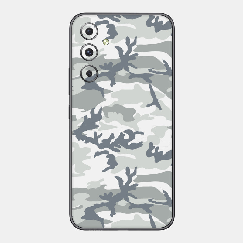 Snow Camo Glass Back