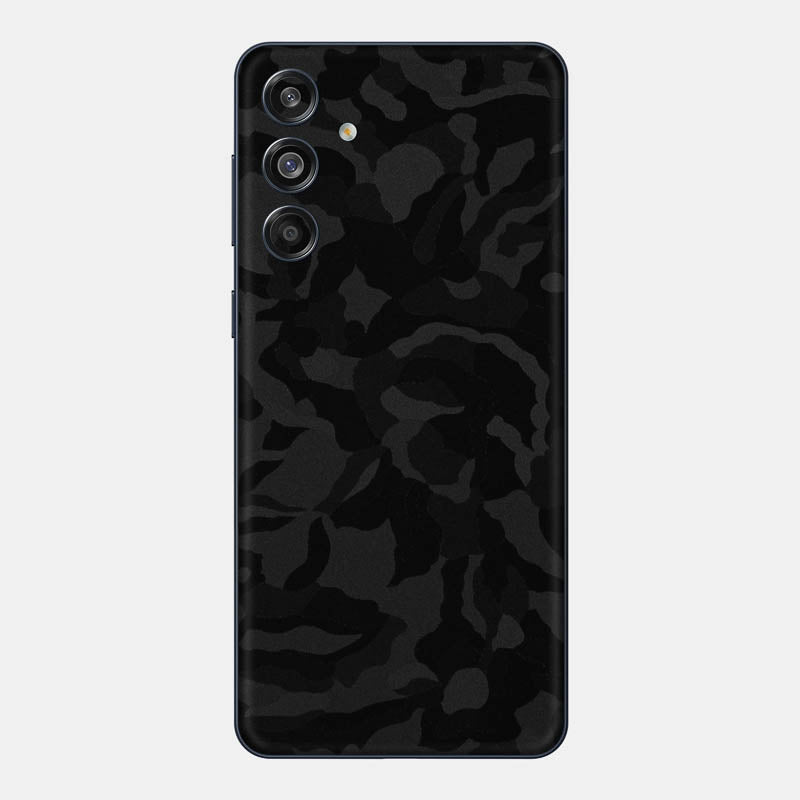 Black Camo Glass Back