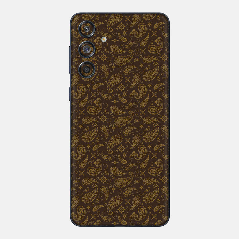 Brown Paisley Glass Back